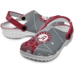 Alabama Crimson Tide Geometric Background Crocs Best selling
