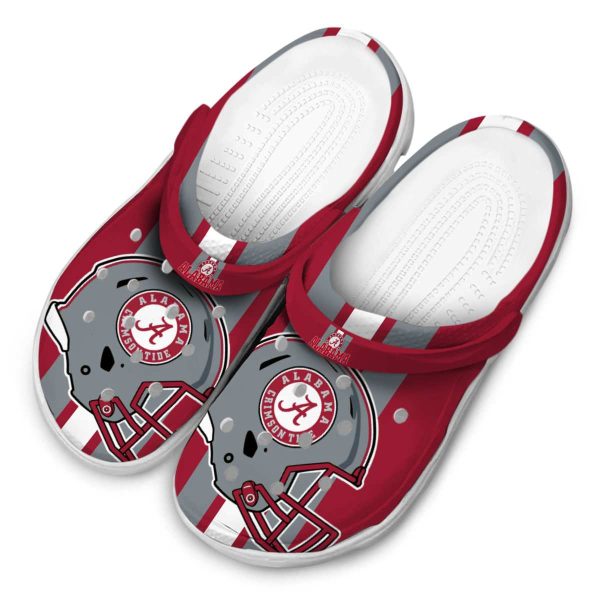 Alabama Crimson Tide Helmet Stripes Crocs Trendy