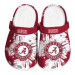 Alabama Crimson Tide Splatter Graphics Crocs Best selling