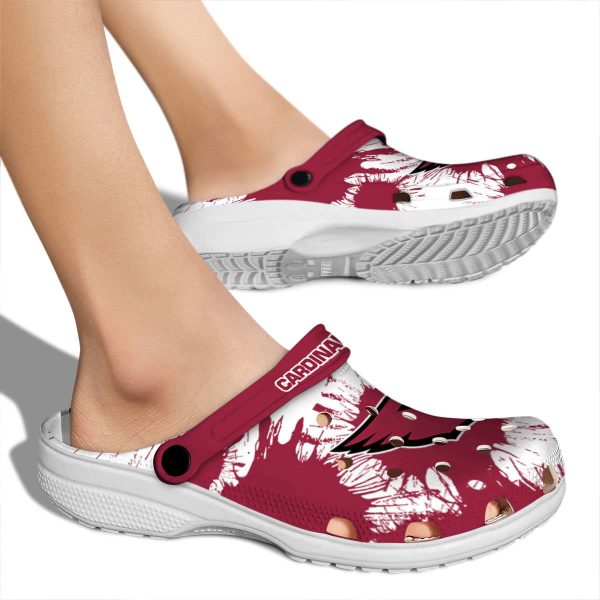 Arizona Cardinals Splatter Graphics Crocs High quality