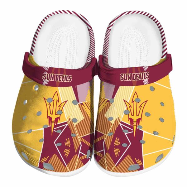 Arizona State Sun Devils Geometric Background Crocs Best selling