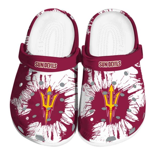 Arizona State Sun Devils Splatter Graphics Crocs Best selling