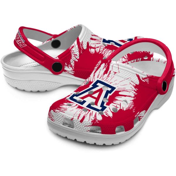 Arizona Wildcats Splatter Graphics Crocs Latest Model