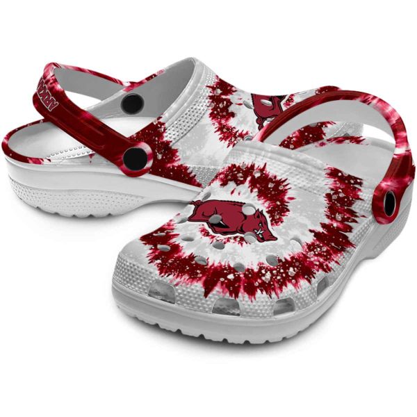 Arkansas Razorbacks Radiant Burst Effect Crocs Latest Model