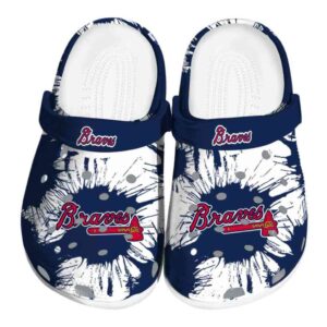 Atlanta Braves Splatter Graphics Crocs Best selling