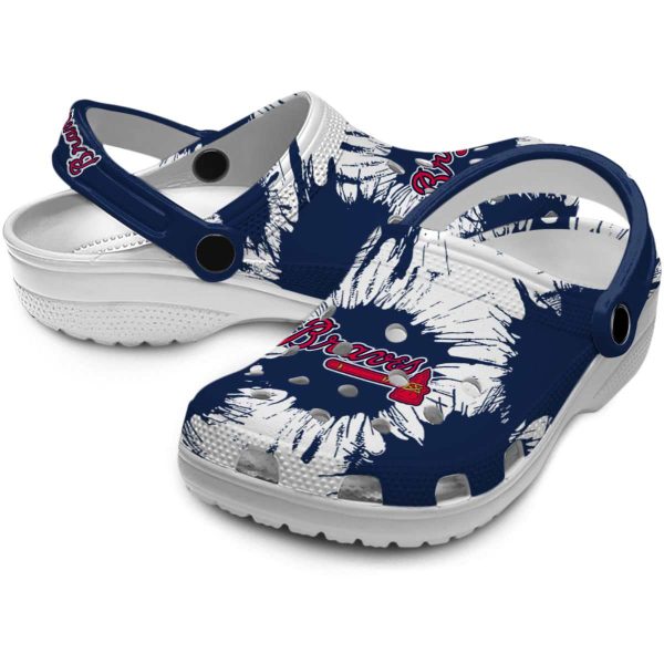 Atlanta Braves Splatter Graphics Crocs Latest Model
