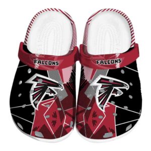 Atlanta Falcons Geometric Background Crocs Best selling
