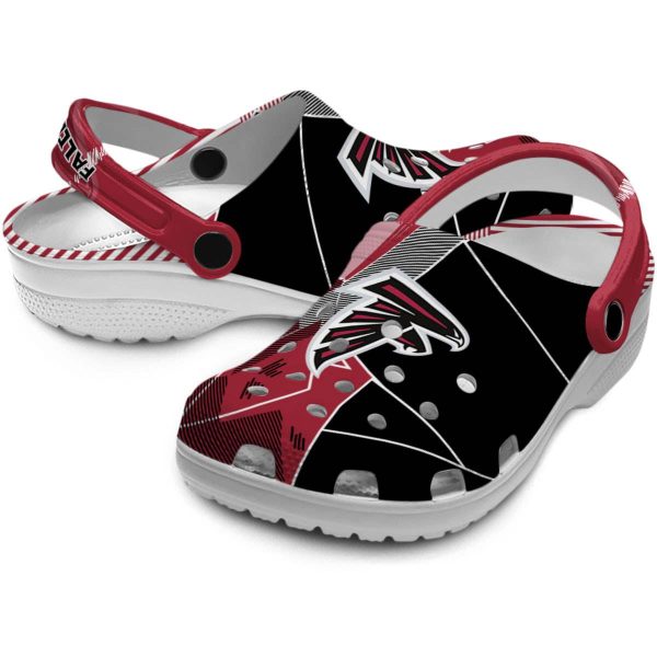 Atlanta Falcons Geometric Background Crocs Latest Model