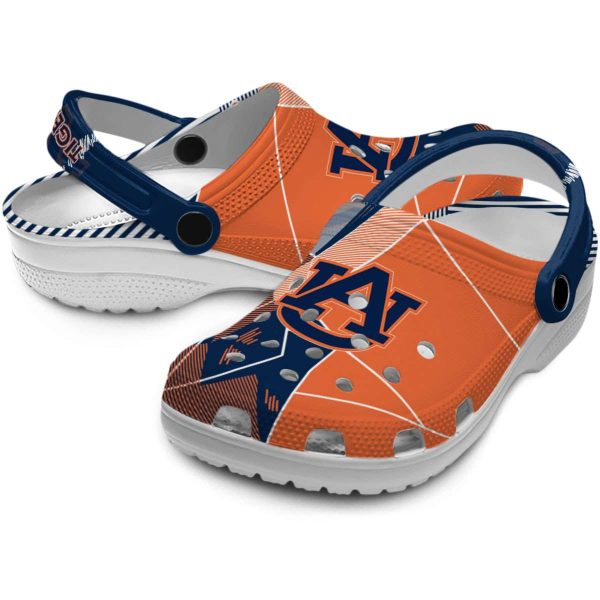 Auburn Tigers Geometric Background Crocs Latest Model
