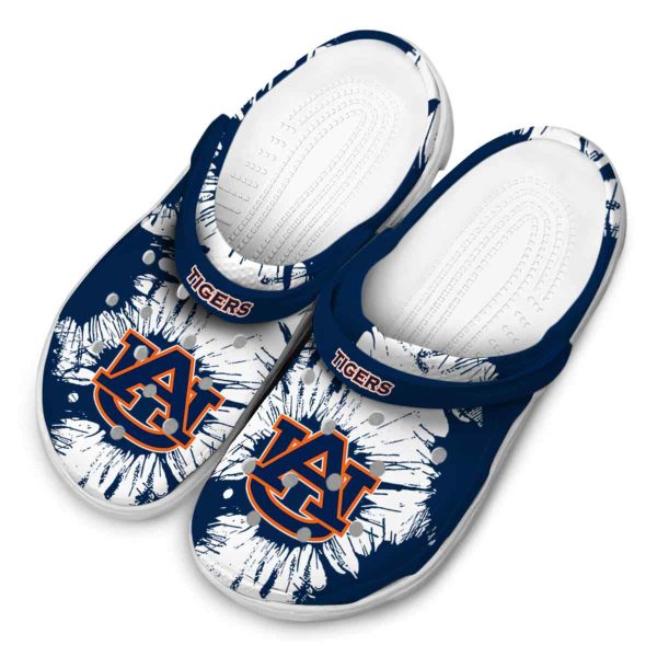 Auburn Tigers Splatter Graphics Crocs Trendy