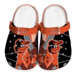 Baltimore Orioles Geometric Background Crocs Best selling