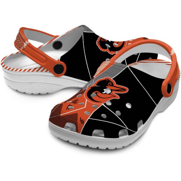 Baltimore Orioles Geometric Background Crocs Latest Model