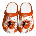 Baltimore Orioles Splatter Graphics Crocs Best selling