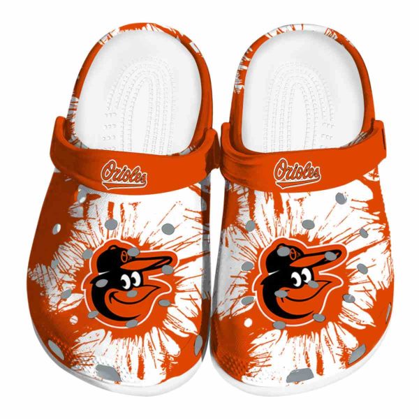 Baltimore Orioles Splatter Graphics Crocs Best selling