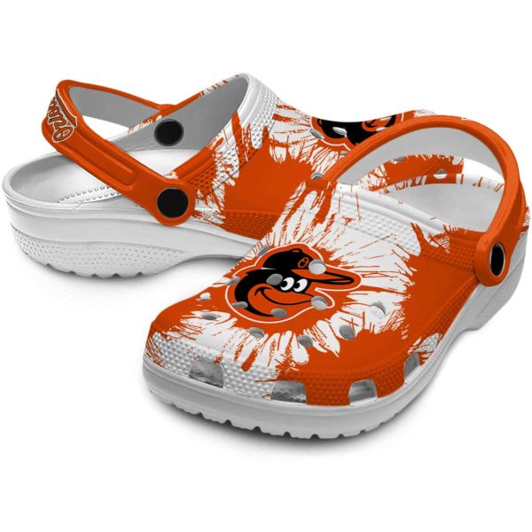 Baltimore Orioles Splatter Graphics Crocs Latest Model
