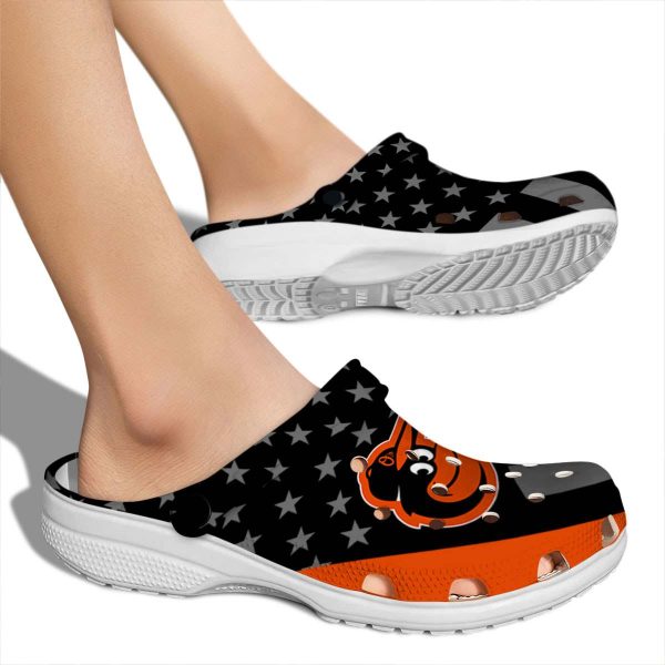 Baltimore Orioles Stellar Stripes Theme Crocs High quality