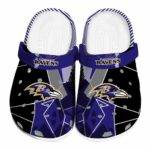 Baltimore Ravens Geometric Background Crocs Best selling