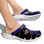 Baltimore Ravens Geometric Background Crocs Best selling