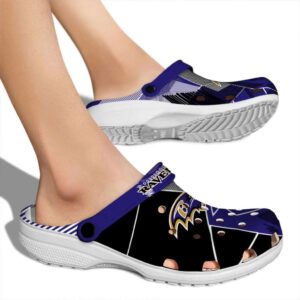 Baltimore Ravens Geometric Background Crocs High quality