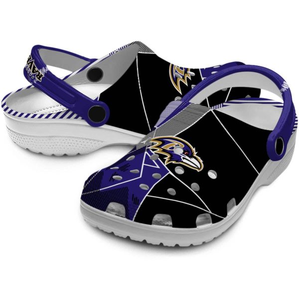 Baltimore Ravens Geometric Background Crocs Latest Model