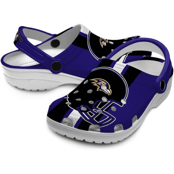 Baltimore Ravens Helmet Stripes Crocs Latest Model