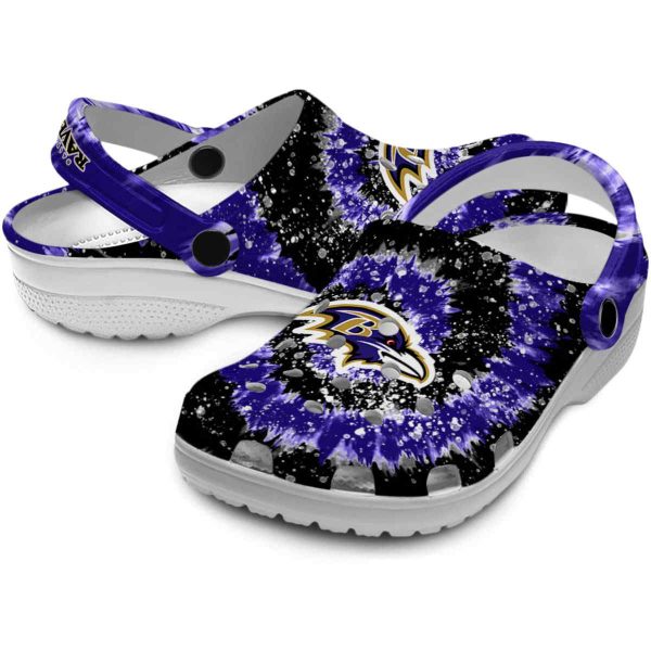 Baltimore Ravens Radiant Burst Effect Crocs Latest Model