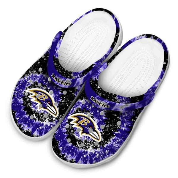 Baltimore Ravens Radiant Burst Effect Crocs Trendy
