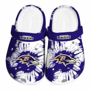Baltimore Ravens Splatter Graphics Crocs Best selling