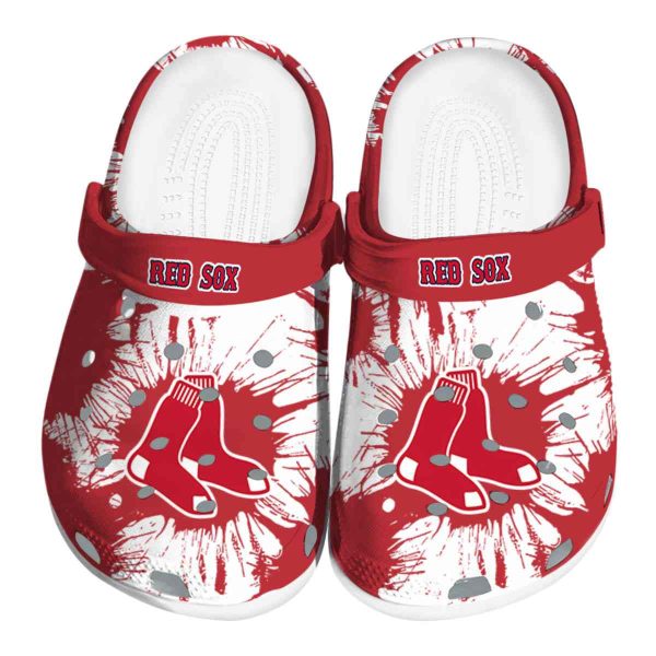 Boston Red Sox Splatter Graphics Crocs Best selling