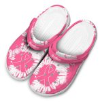 Breast Cancer Splatter Graphics Crocs Trendy