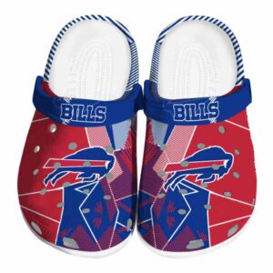 Buffalo Bills Geometric Background Crocs Best selling