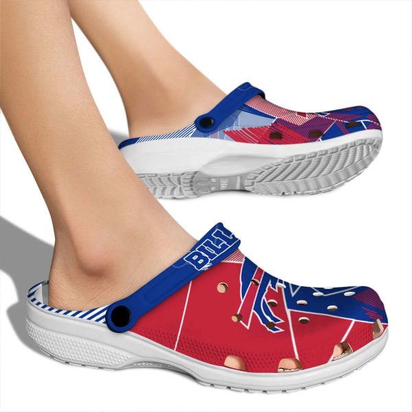 Buffalo Bills Geometric Background Crocs High quality