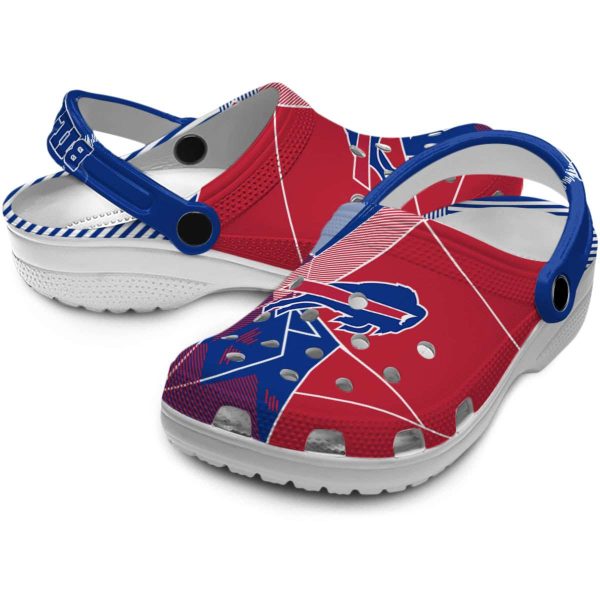 Buffalo Bills Geometric Background Crocs Latest Model