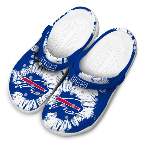 Buffalo Bills Splatter Graphics Crocs Trendy