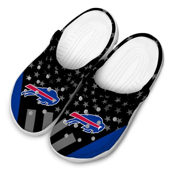Buffalo Bills Stellar Stripes Theme Crocs Trendy