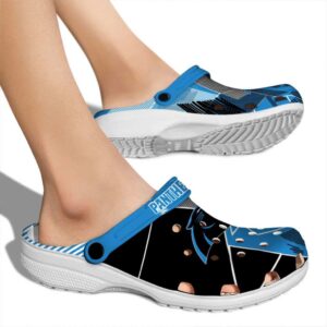 Carolina Panthers Geometric Background Crocs High quality