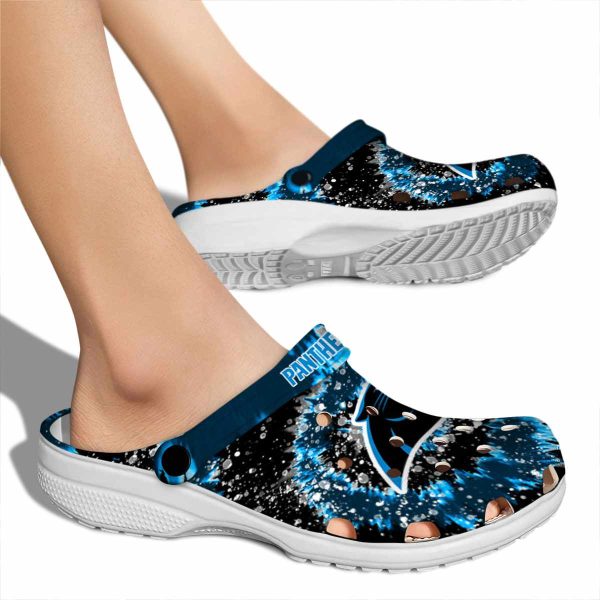 Carolina Panthers Radiant Burst Effect Crocs High quality