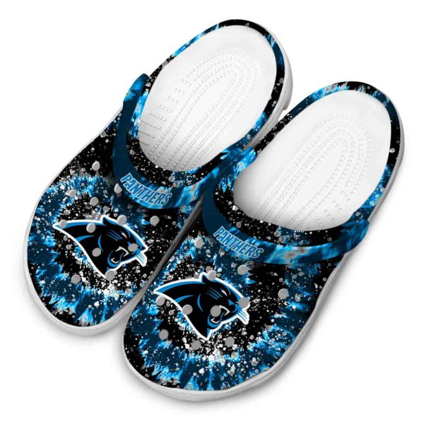 Carolina Panthers Radiant Burst Effect Crocs Trendy