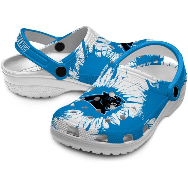 Carolina Panthers Splatter Graphics Crocs Latest Model