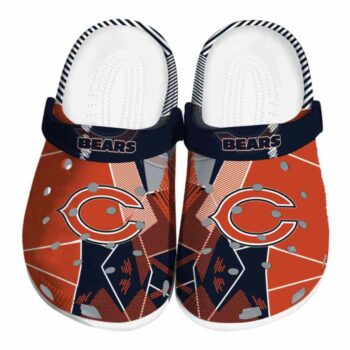 Chicago Bears Geometric Background Crocs Best selling
