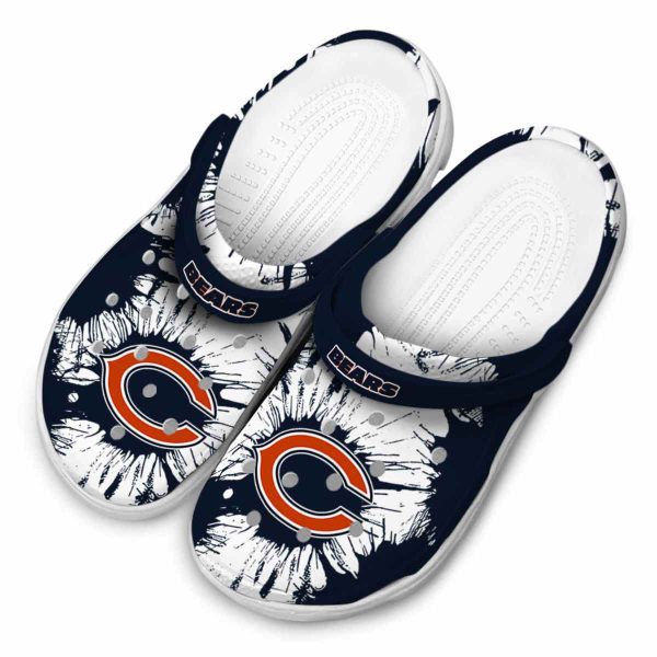 Chicago Bears Splatter Graphics Crocs Trendy