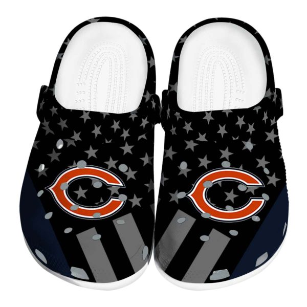 Chicago Bears Stellar Stripes Theme Crocs Best selling