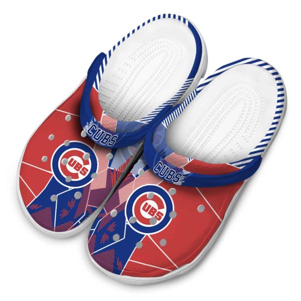 Chicago Cubs Geometric Background Crocs Trendy