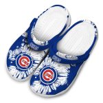 Chicago Cubs Splatter Graphics Crocs Trendy