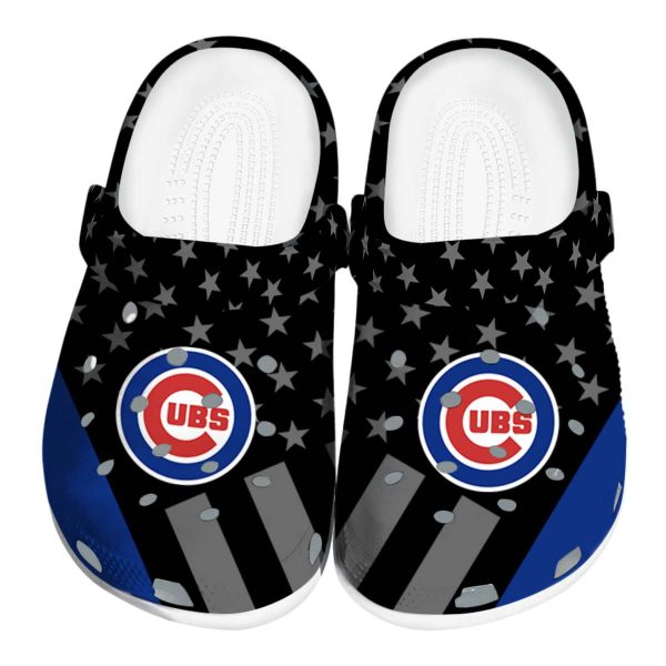 Chicago Cubs Stellar Stripes Theme Crocs Best selling