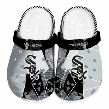 Chicago White Sox Geometric Background Crocs Best selling