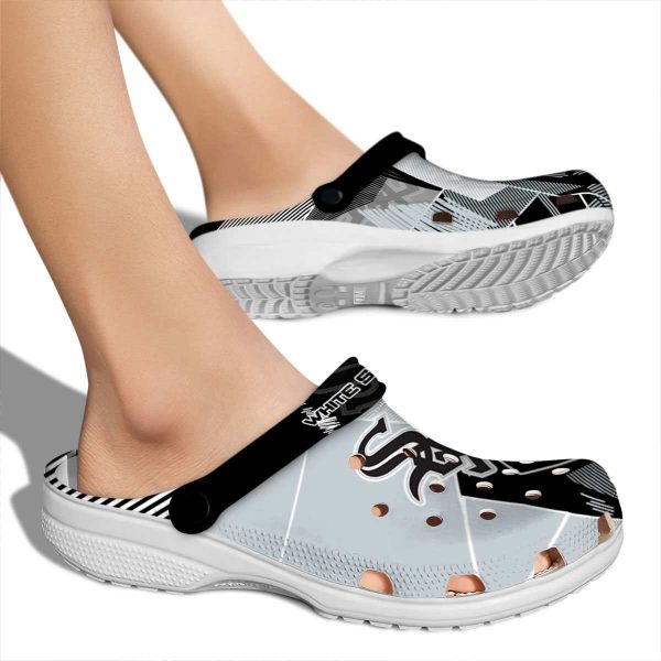 Chicago White Sox Geometric Background Crocs High quality
