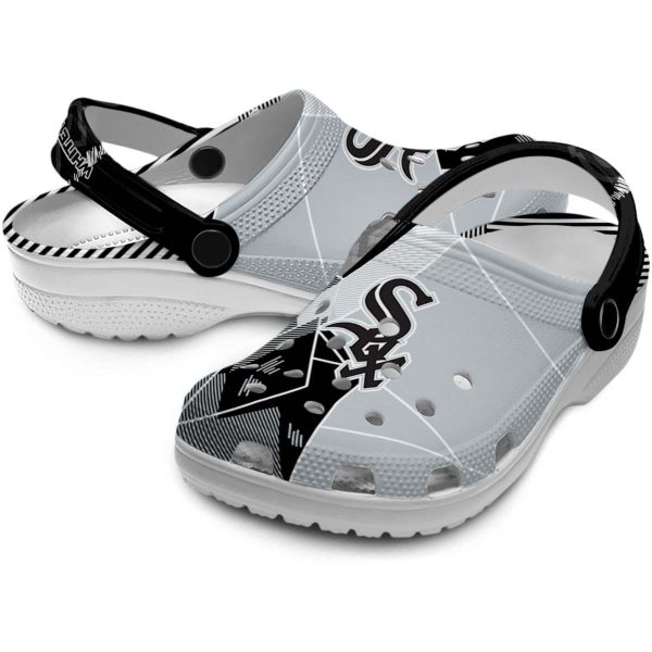 Chicago White Sox Geometric Background Crocs Latest Model