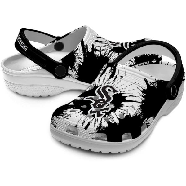Chicago White Sox Splatter Graphics Crocs Latest Model