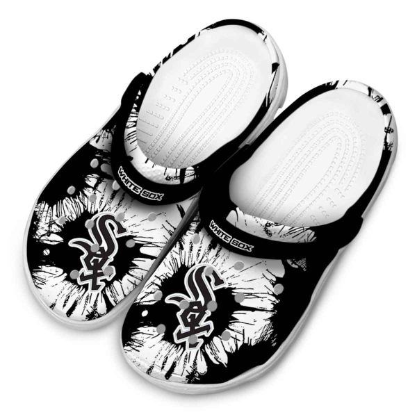 Chicago White Sox Splatter Graphics Crocs Trendy